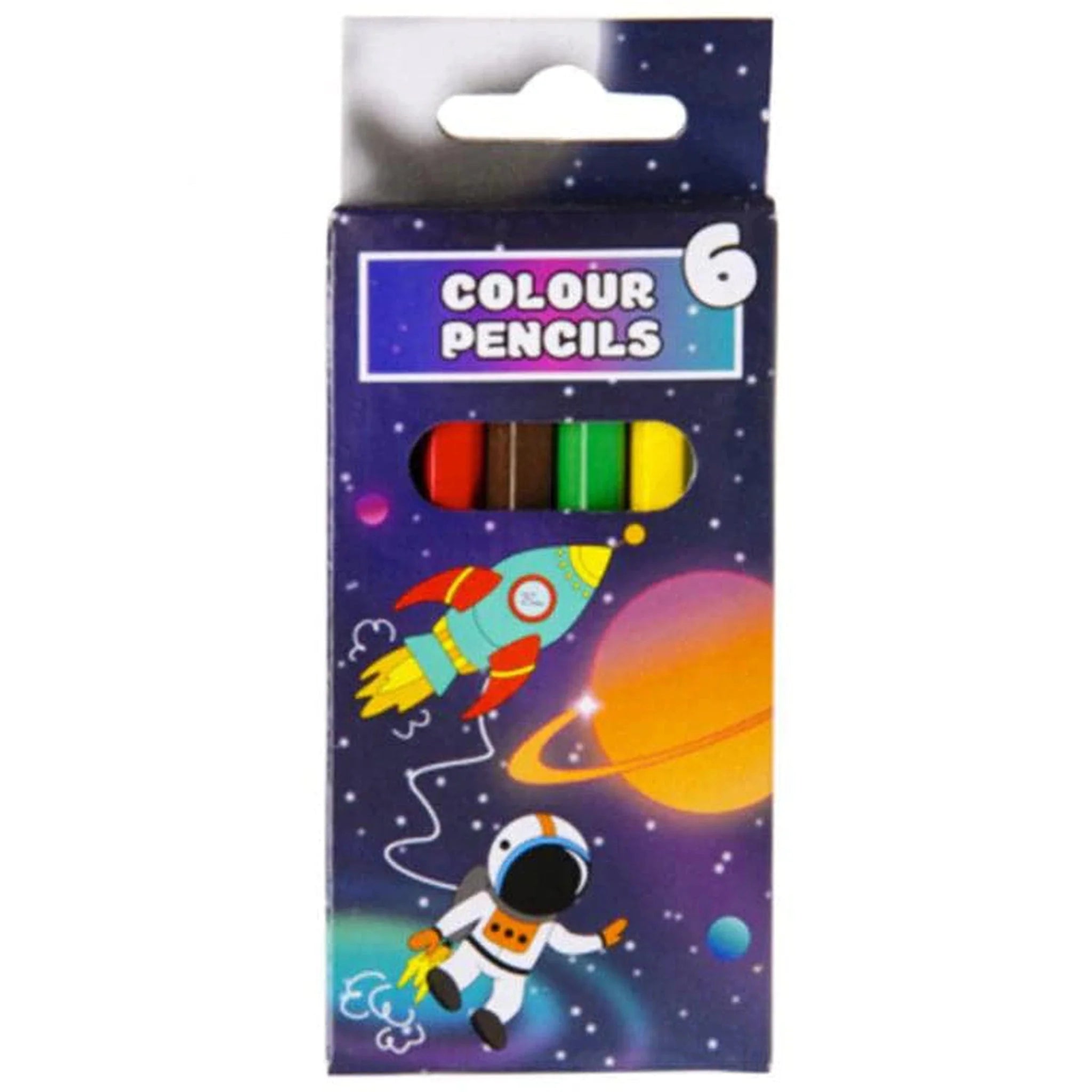 Space Mini Colouring Pencils x 6 - Kids Party Craft