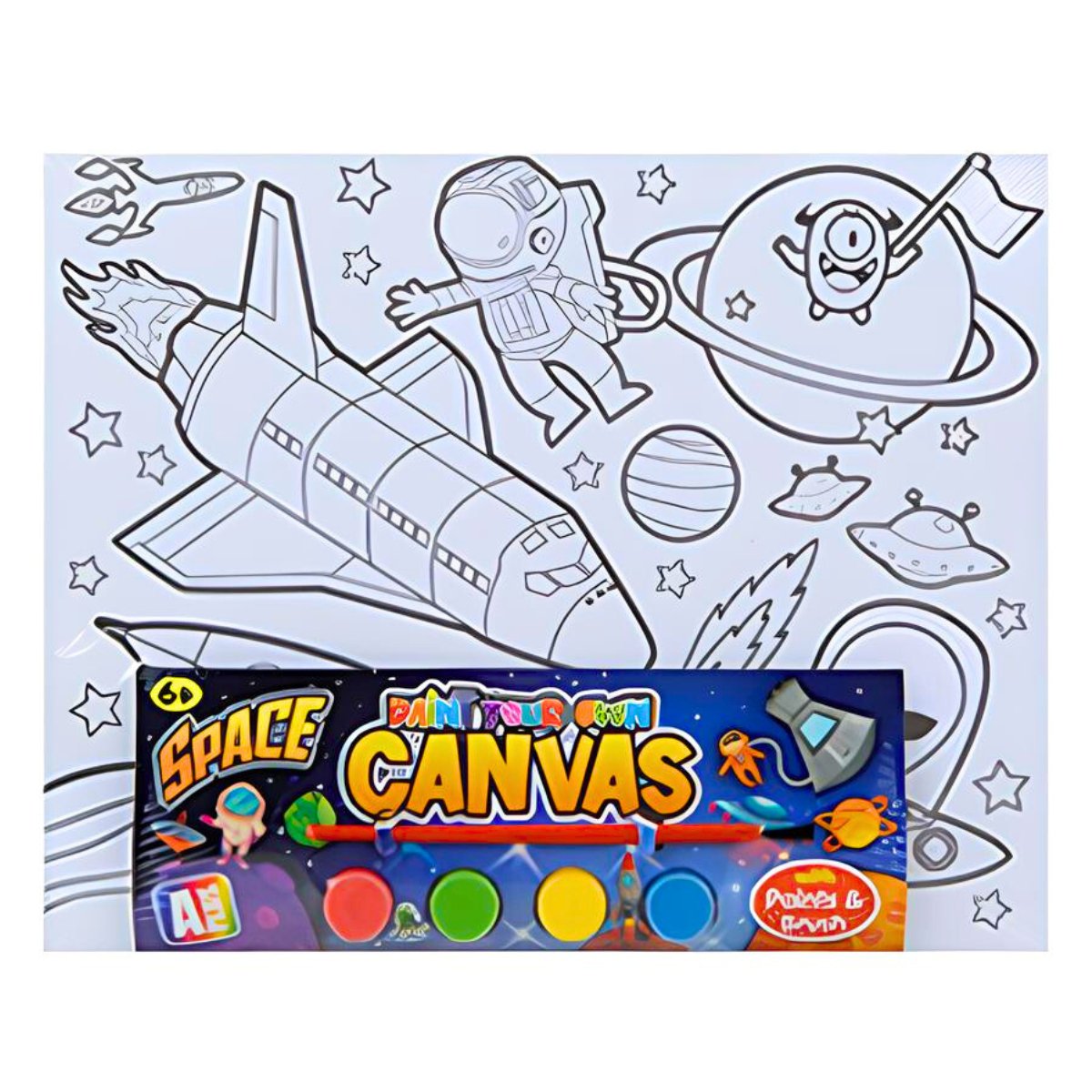 Space Paint Your Own Canvas Board - Kids Party Craft