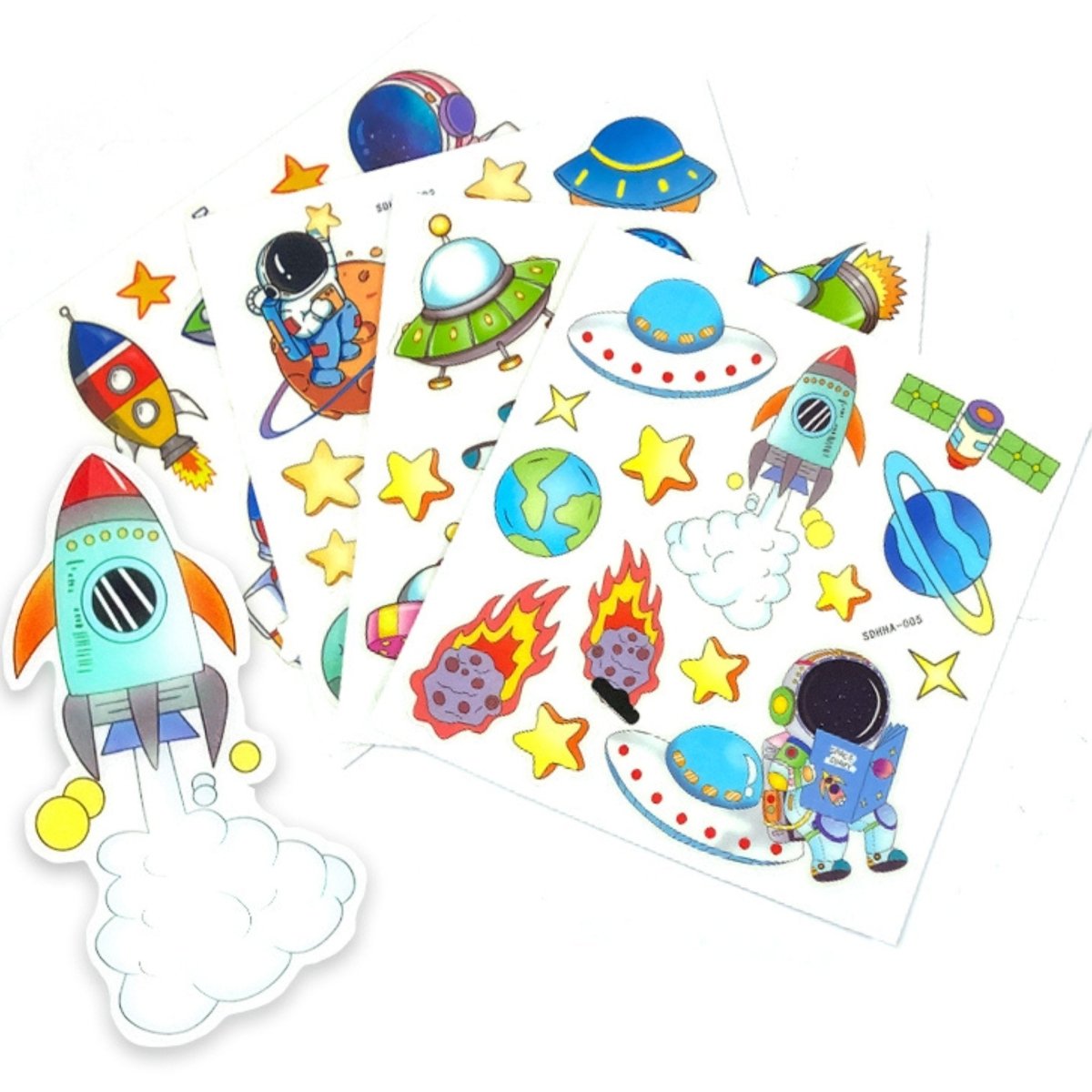 Space Themed Glow In The Dark Stickers - Kids Party Craft