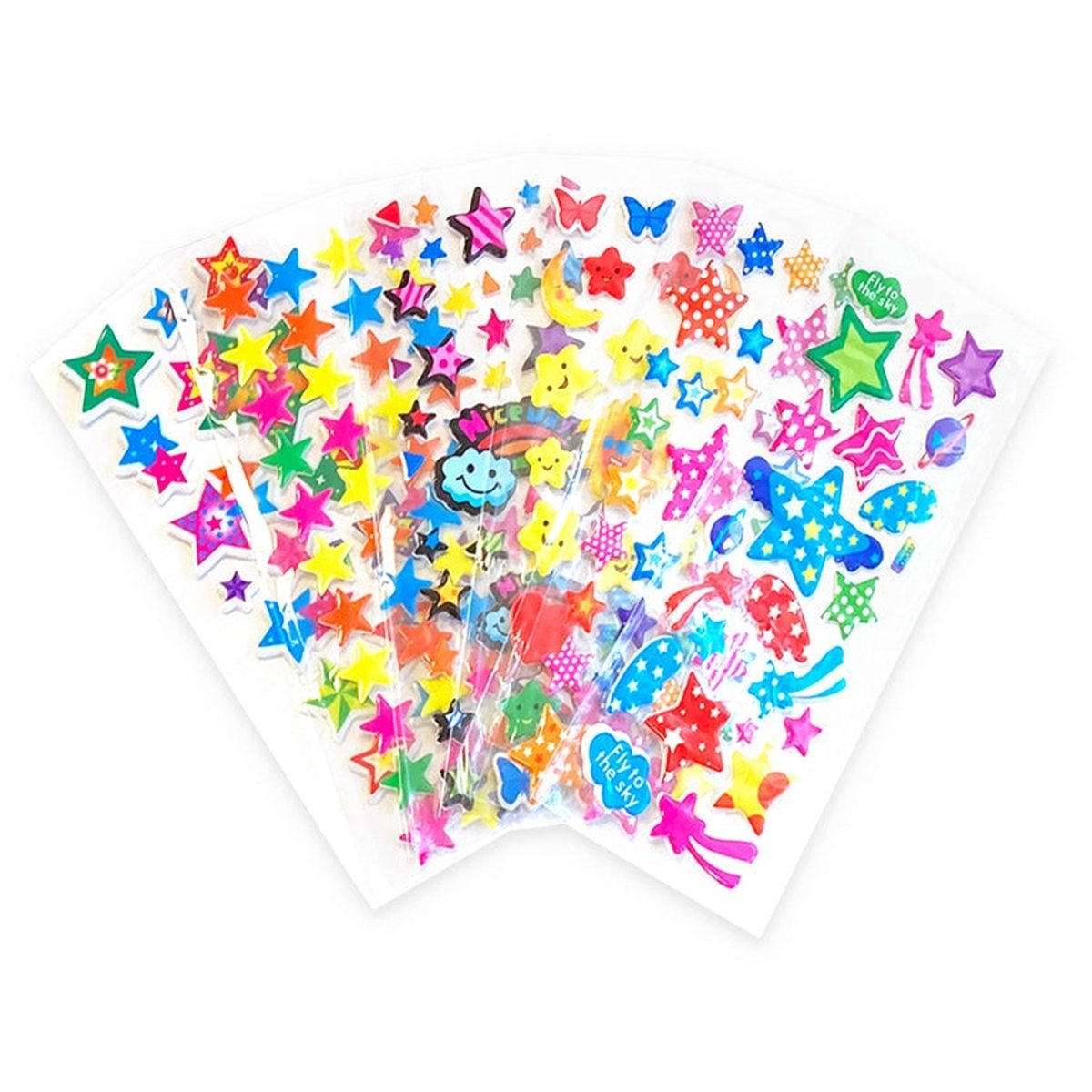 Stars Puffy Sticker Sheets - Kids Party Craft