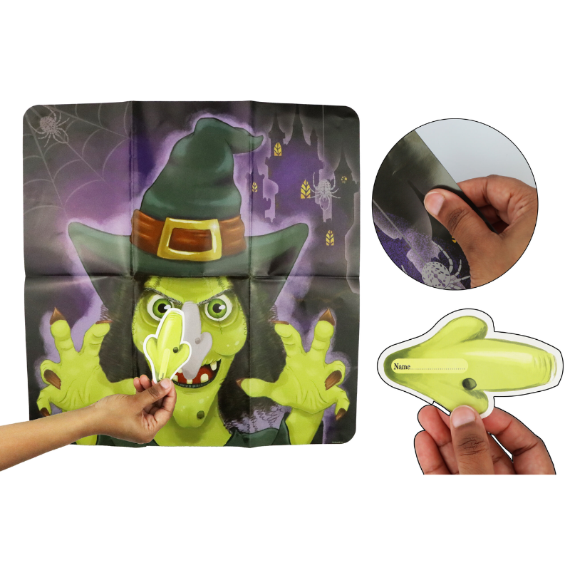 Stick the Nose on the Witch Halloween Game (14 Pieces)