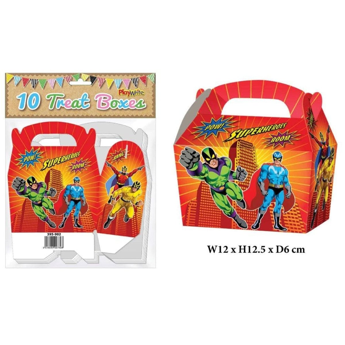 Super Hero 10 Pack Of Treat Boxes - Kids Party Craft