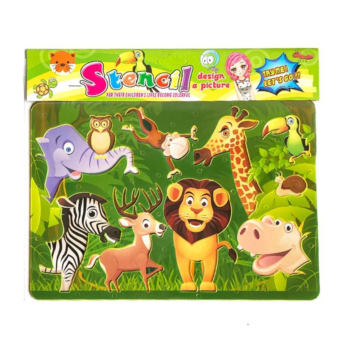 Super Jungle Stencil Fun Pack - Kids Party Craft