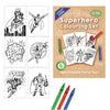 Superhero A6 Colouring Set Eco Friendly - Kids Party Craft