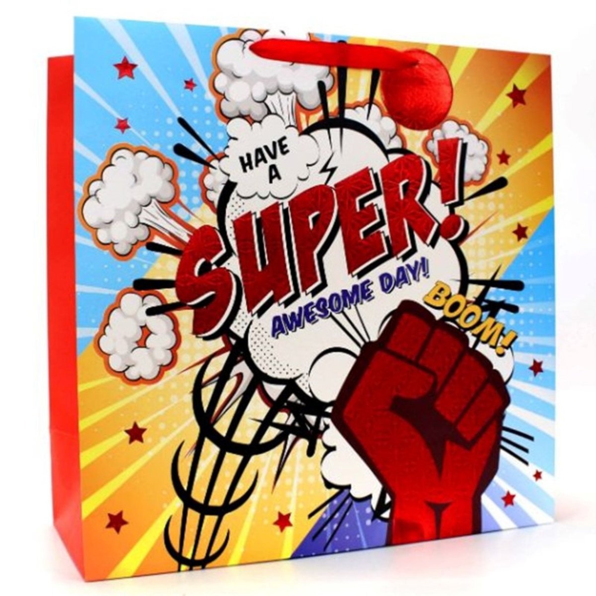 Superhero Gift Bag Square Jumbo - Kids Party Craft