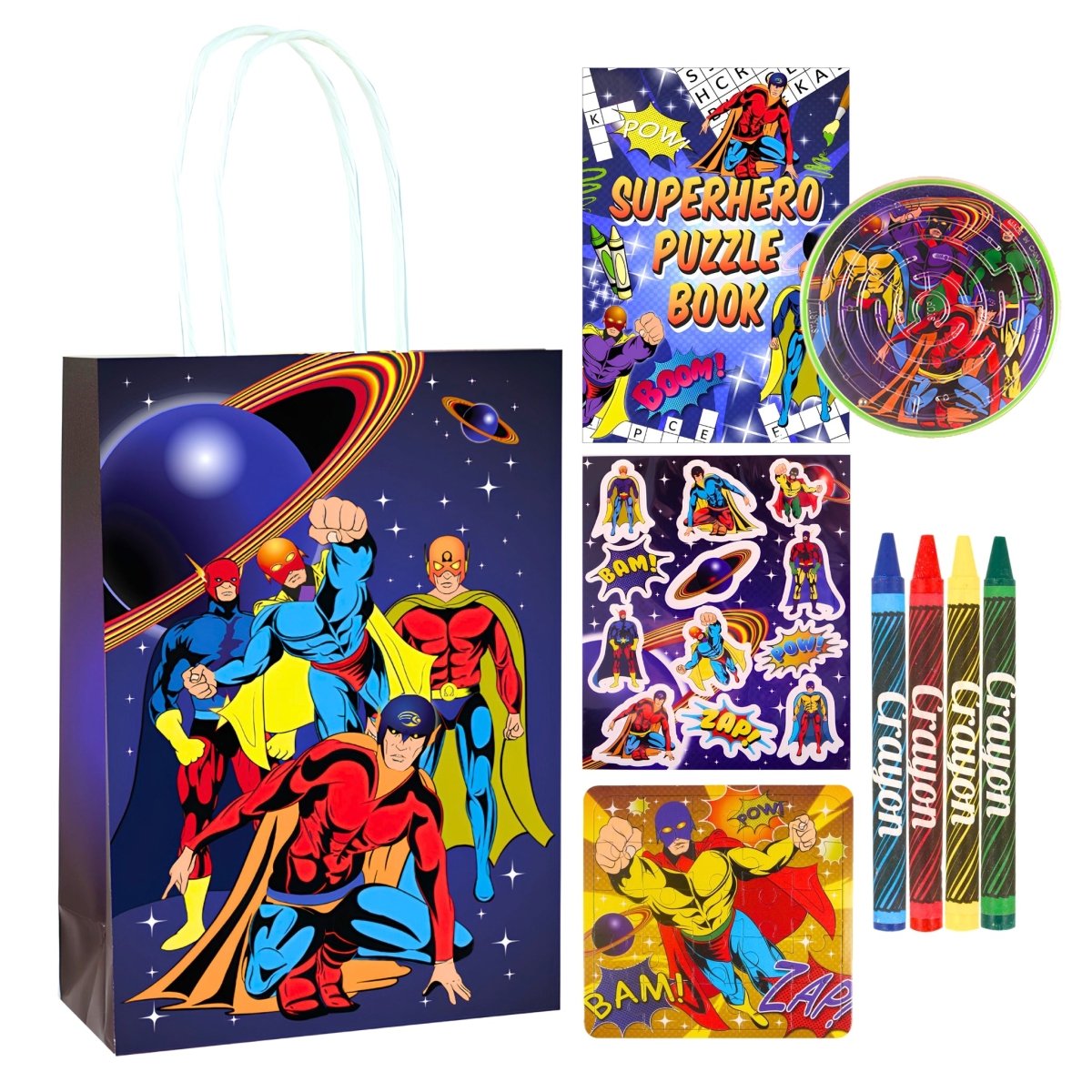 Superhero Pre-Filled Party Bags - Kids Party Craft