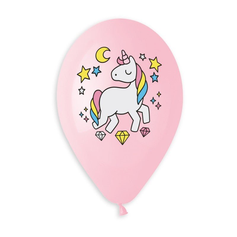 Sweet Unicorn Pastel Pink 13" Unicorn Balloon - Kids Party Craft