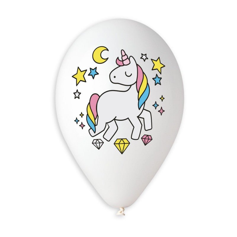 Sweet Unicorn White 13" Round Balloon - Kids Party Craft