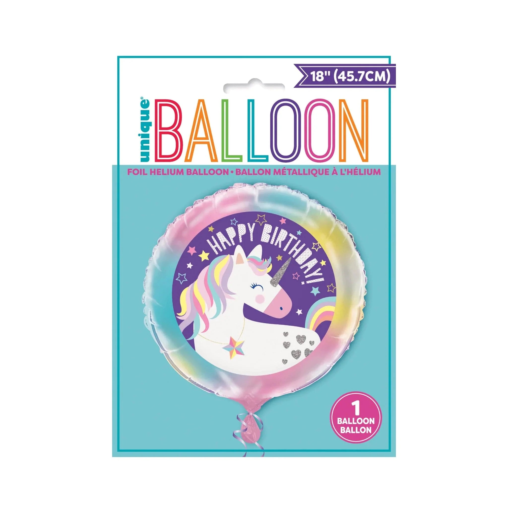 Unicorn 18" Foil Balloon - Kids Party Craft