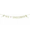 UNICORN GARLAND - 'We Love Unicorns' Bunting Banner - Birthday Party Decoration - Kids Party Craft