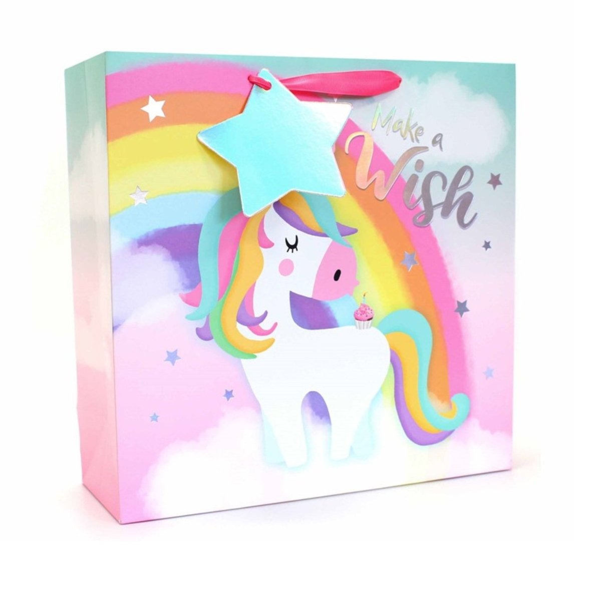 Unicorn Gift Bag Square Large - Kids Party Craft