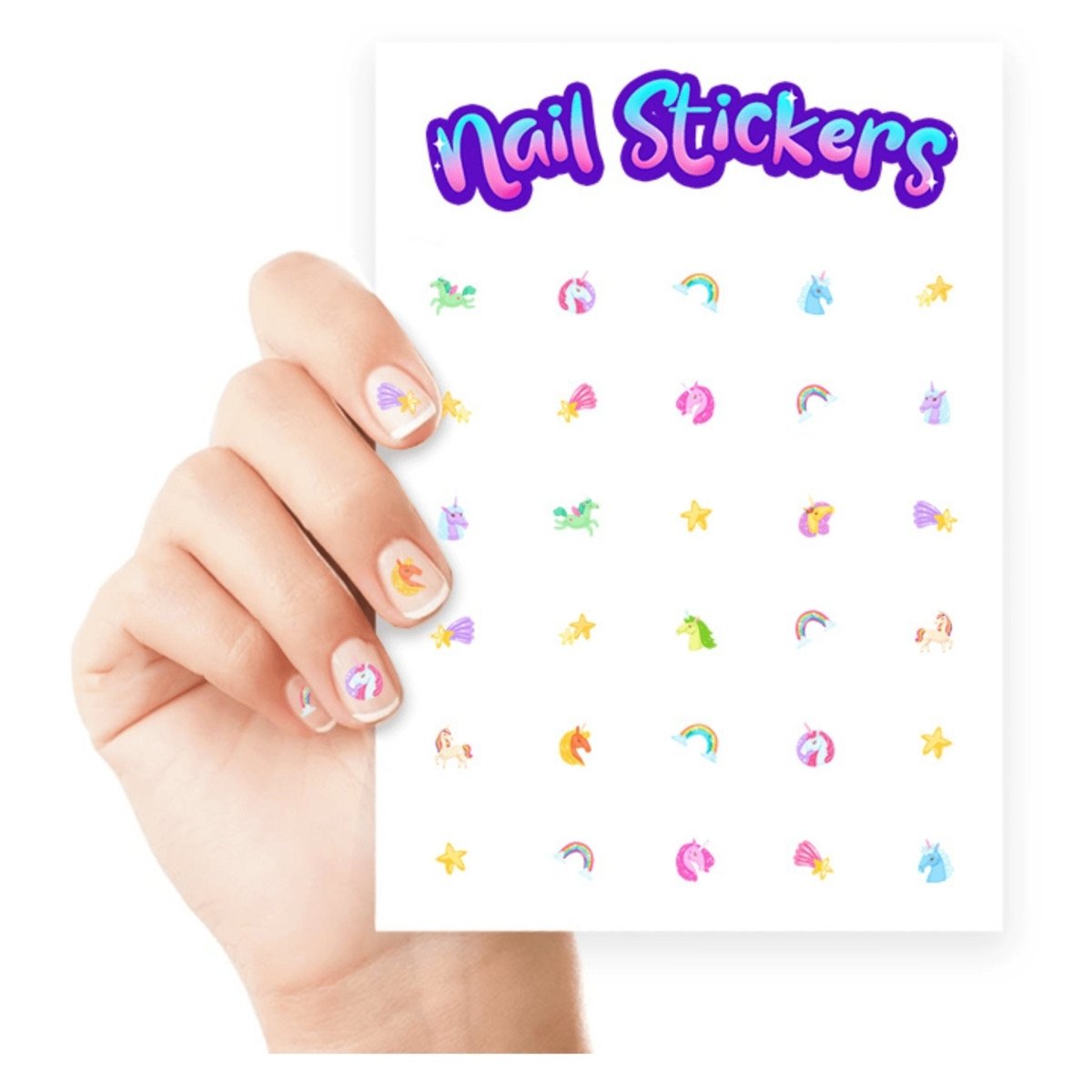Unicorn Nail Art Sticker Sheet - Kids Party Craft