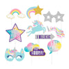 Unicorn Photo Props 10pc - Kids Party Craft