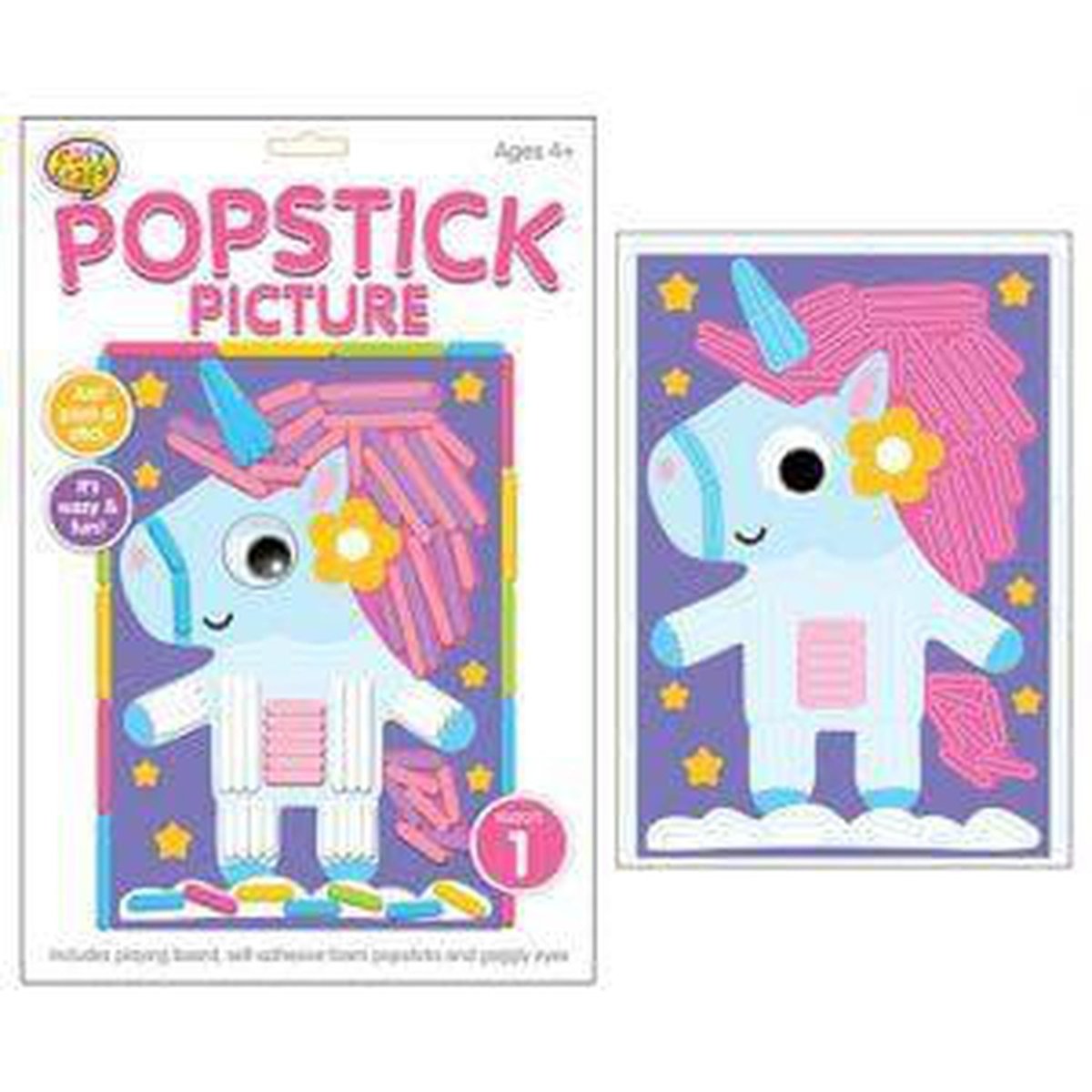 Unicorn Popstick Picture Kit - Kids Party Craft