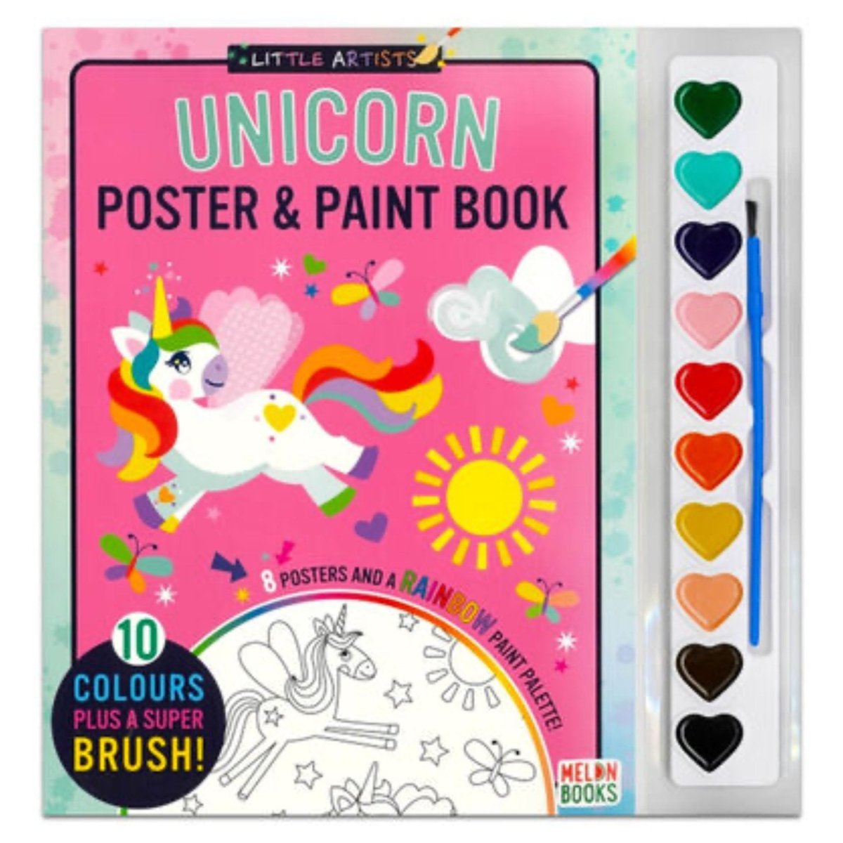 Unicorn Poster & Paint Book - Kids Party Craft