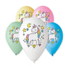 Unicorn Print Pastel Balloons 10pc - Kids Party Craft