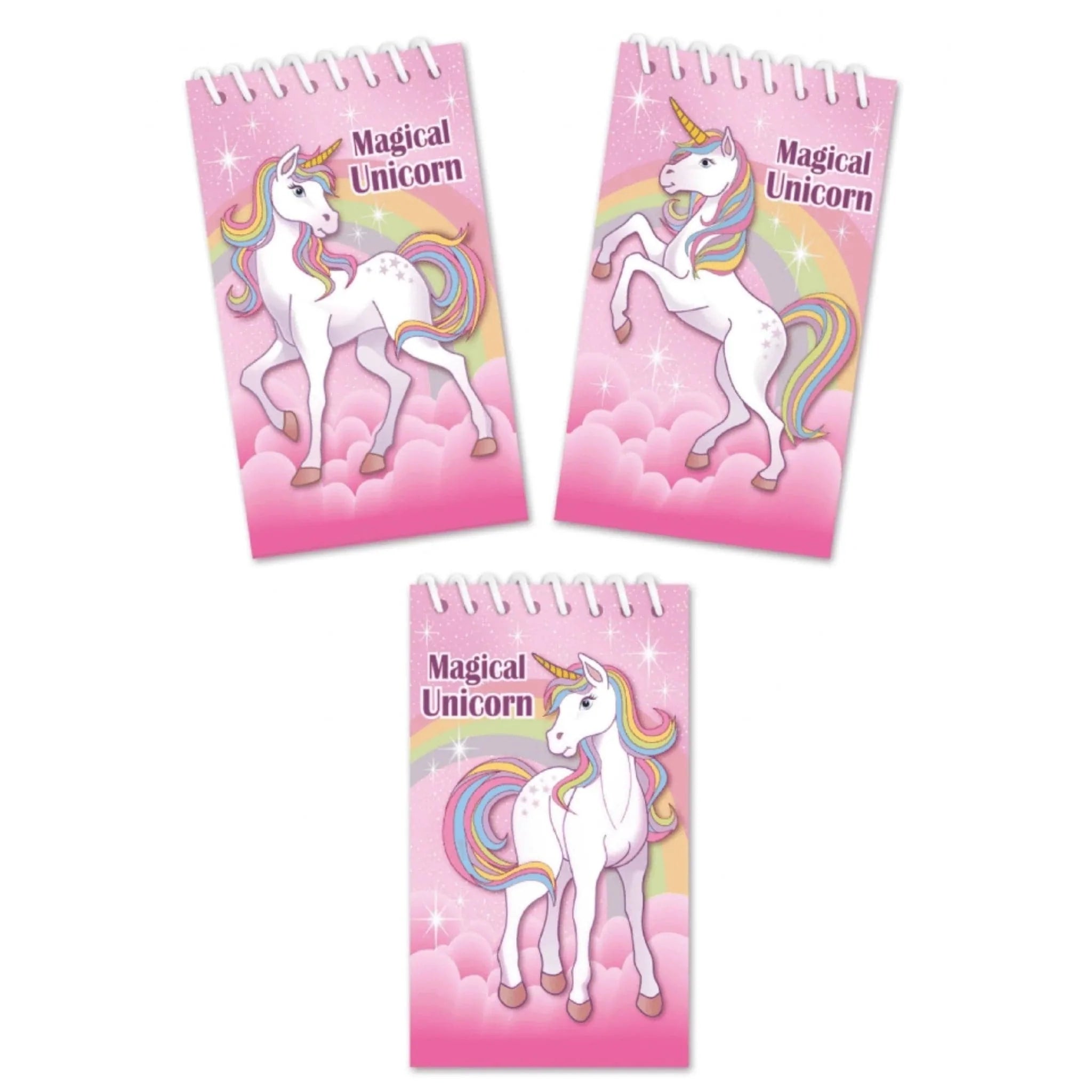 Unicorn Spiral Notebook 9.5x5.5cm - Kids Party Craft