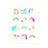 Unicorn Tattoos Sheet - Kids Party Craft