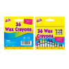 Wax Crayons Set (36 Assorted) - Kids Party Craft