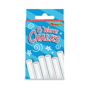 White 6 pce Chalks 8cm - Kids Party Craft