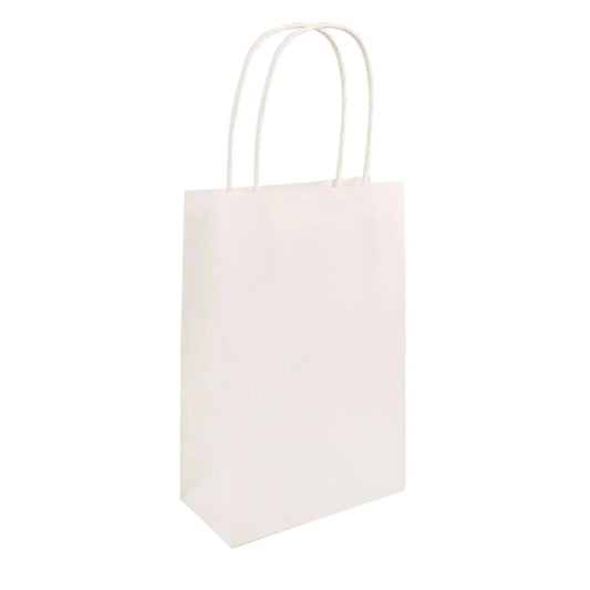 White Paper Party Bags - Kids Party Craft