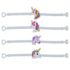 White Unicorn Bracelets (8 Assorted Designs) - Kids Party Craft