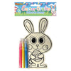 Wooden Easter Bunny Colour In With 3 Pack Of Pens - Kids Party Craft