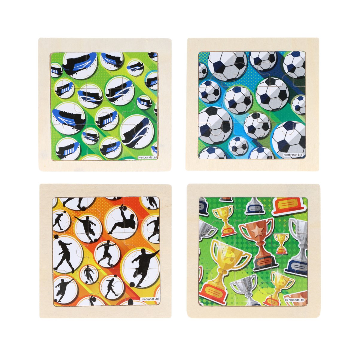 Wooden Football Mini Jigsaw Puzzle (11cm) - Kids Party Craft