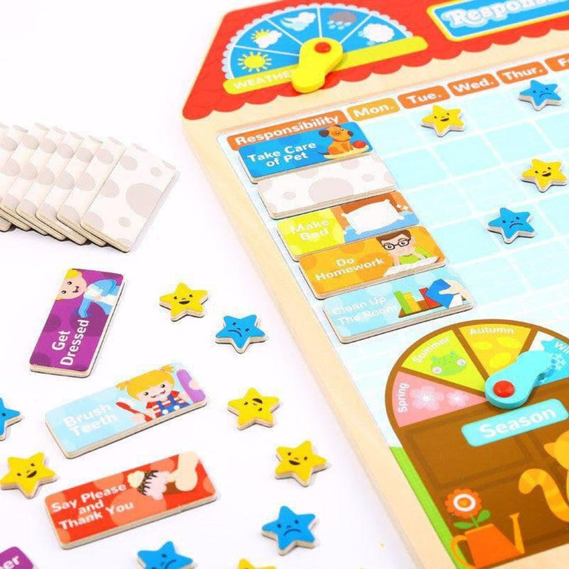 Wooden Responsibility Chart Kids Party Craft Kids Party Craft