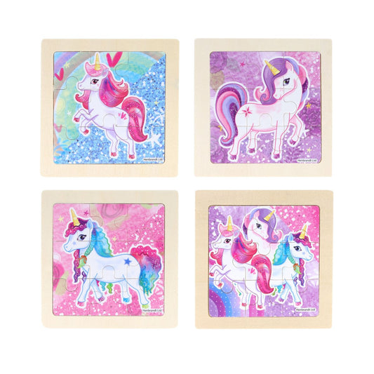 Wooden Unicorn Mini Jigsaw Puzzle (11cm) - Kids Party Craft