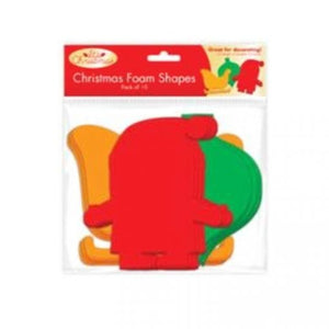 Xmas Santas/Baubles/Sleighs Foam Shapes Pack - Kids Party Craft