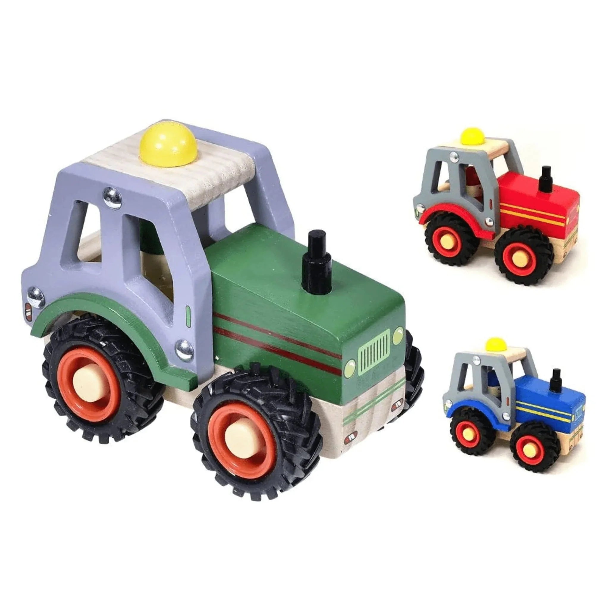 Young Farmer Wooden Tractor 13cm - Kids Party Craft